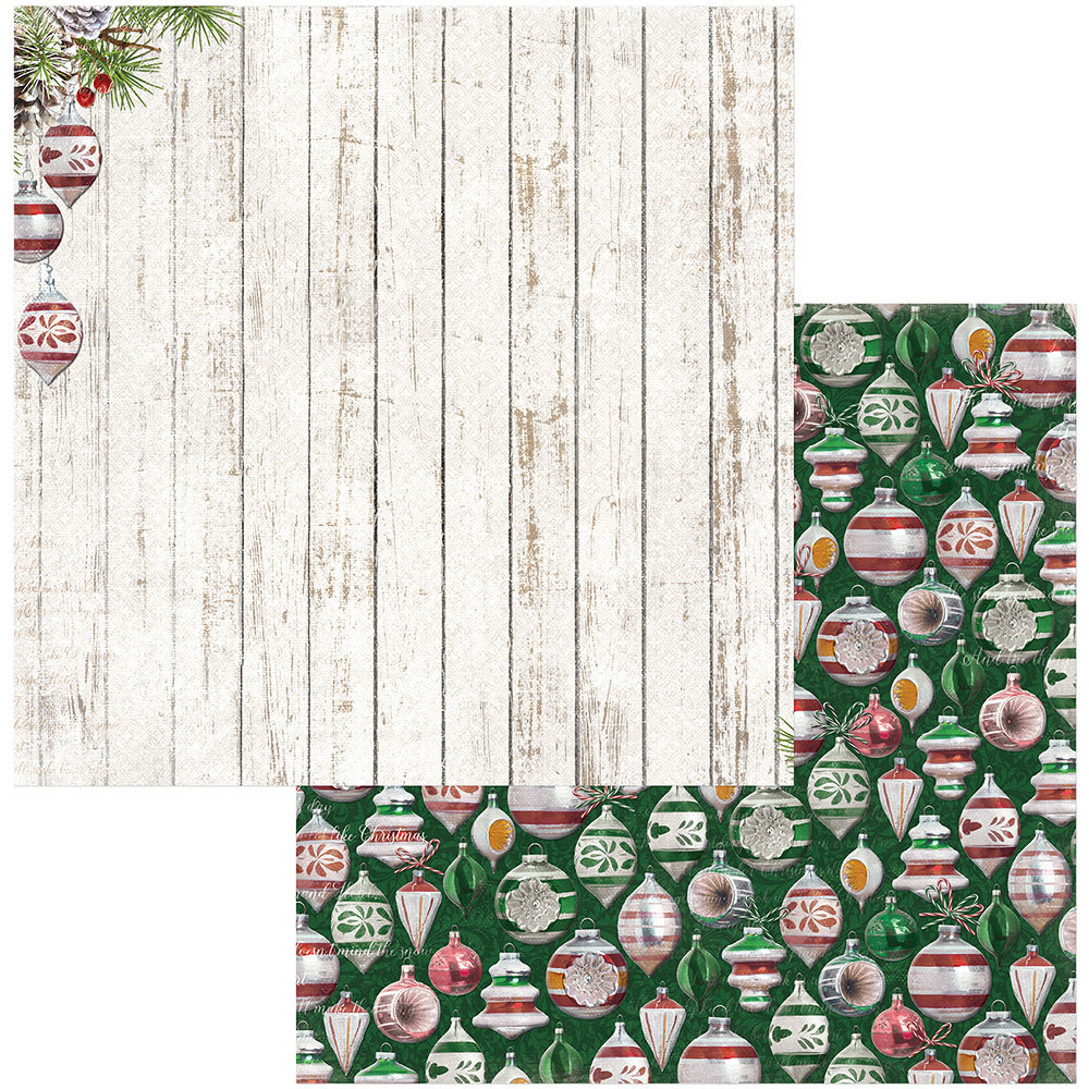 Bo Bunny Joyful Christmas Paper Double-sided - Ornaments