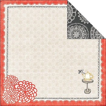 Basic Grey Pattern Paper - Paper Cottage - Hibiscus Tea