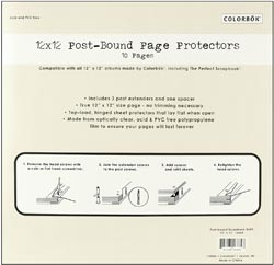 Colorbok Post-Bound Page Protectors - 12" x 12" (10)