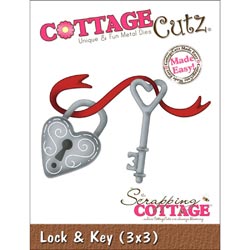 CottageCutz Die 3"X3" - Lock and Key