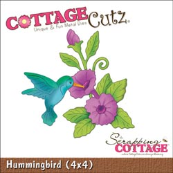 CottageCutz Die 4"X4" - Hummingbird