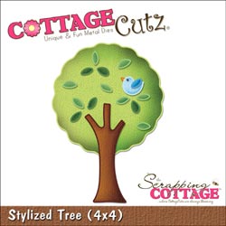 CottageCutz Die 4\"X4\" - Stylzed Tree