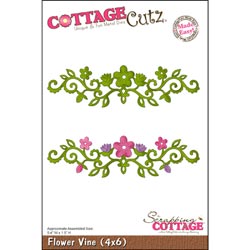 CottageCutz Die 4"X6" - Flower Vine