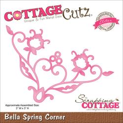 CottageCutz Die 3"X3" - Bella Spring Corner
