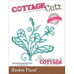 CottageCutz Die 3"X3" - Garden Floral