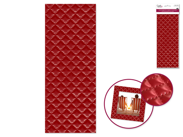 Craft Decor: Crop-It Sticker Leatherette - Red