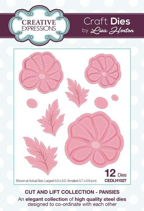 Lisa Horton Cut and Lift Collection Pansies Craft Die
