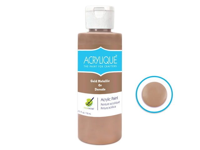 Color Factory Acrylique Paint 4 oz/ 118ml - Gold Metallic