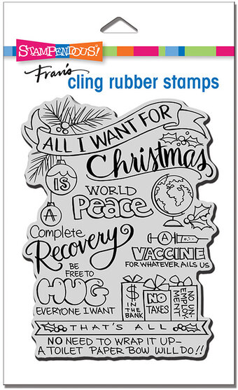 STAMPENDOUS- Cling Rubber Stamp All For Christmas