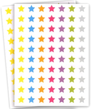 Crafter's Schoolhouse Reward Stickers 2shts - Stars Multi