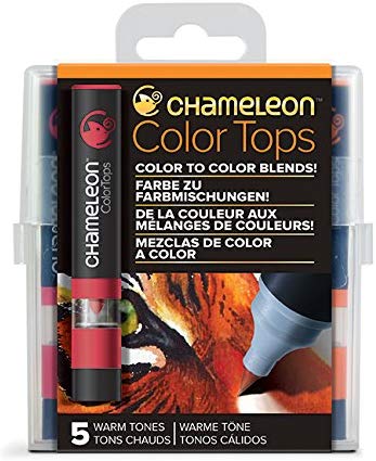 Chameleon Color Tops Marker Set 5/Pkg Warm Tones