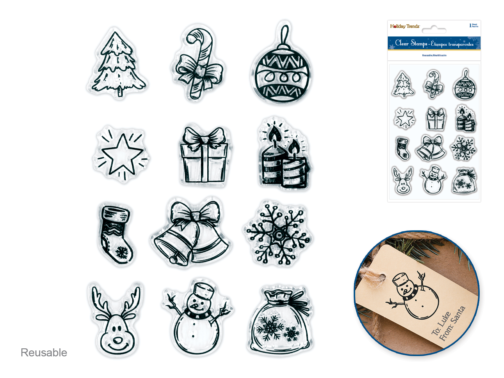 Forever in Time Holiday Trendz Clear Stamps - Seasonal Icons