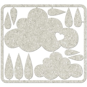 FabScraps Die-Cut - Clouds and Raindrops