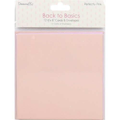 Dovecraft Back To Basics Cards W/Envelopes - Perfectly Pink