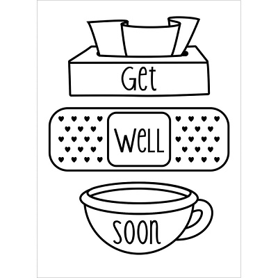 Darice Embossing Essentials Folder - Get Well Soon