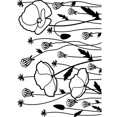Darice Embossing Essentials Folder - Poppy Field