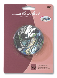 Sticko Day At The Beach Confetti Words - North