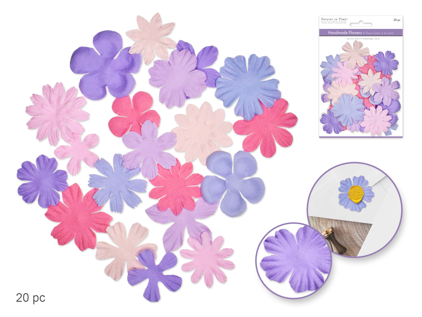 Forever in Time Handmade Paper Flower Medley - Pretty