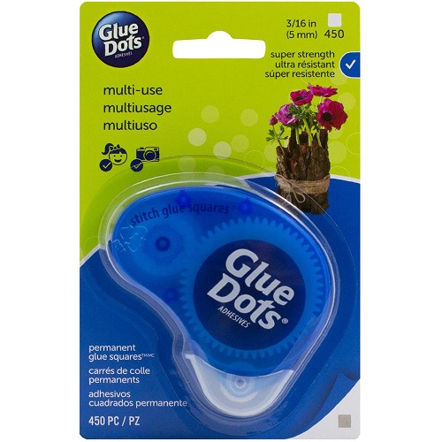 Glue Dots - Non Refillable Runner Permanent Squares 450 .1875\"