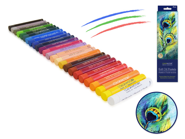Color Factory Ultra-Soft Oil Pastels Brights Color Asstmnt x25