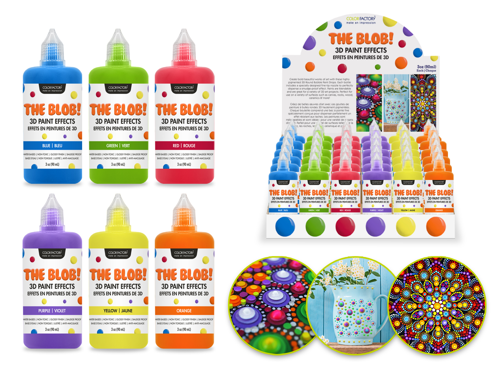 Color Factory The Blob 3D Droplet Paint 90ml - Primary Red
