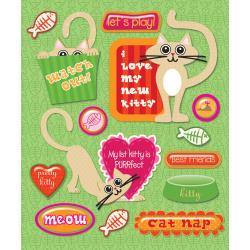 K & Company Dimensional Stickers - Pet Firsts Cat Sticker Medley