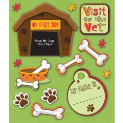 K & Company Dimensional Stickers - Pet Firsts Dog Sticker Medley