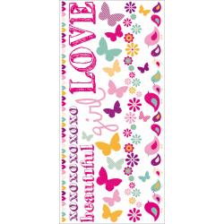 KaiserCraft Collection Rub-Ons - Butterfly Kisses - Coloured