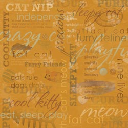 Karen Foster Cat Paper - Fat Cat Collage