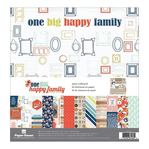Paper House Paper Crafting Kit 12\"X12\" - 1 Big Happy Family