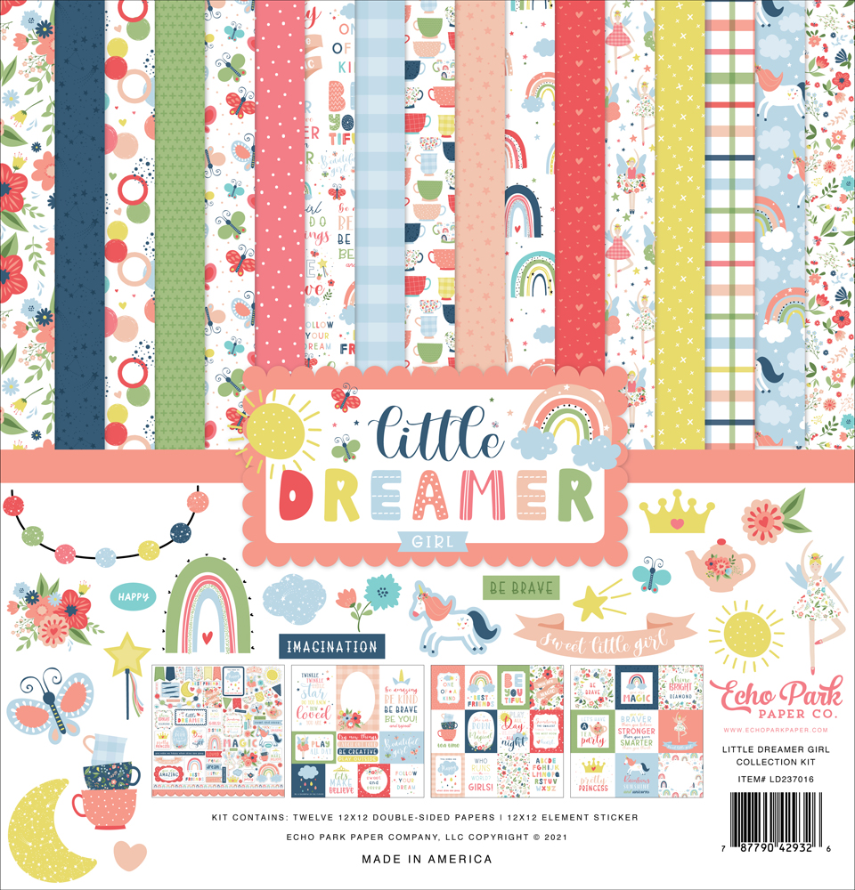 Echo Park Collection Kit 12\"x12\" - Little Dreamer Girl