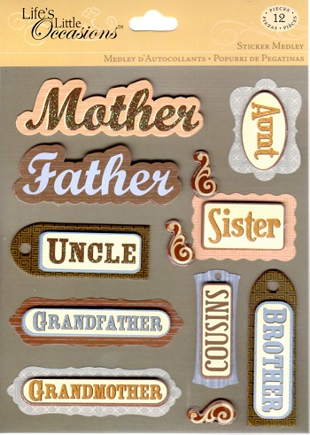 K&Company Life\'s Little Occasions Sticker Medley-Family Names