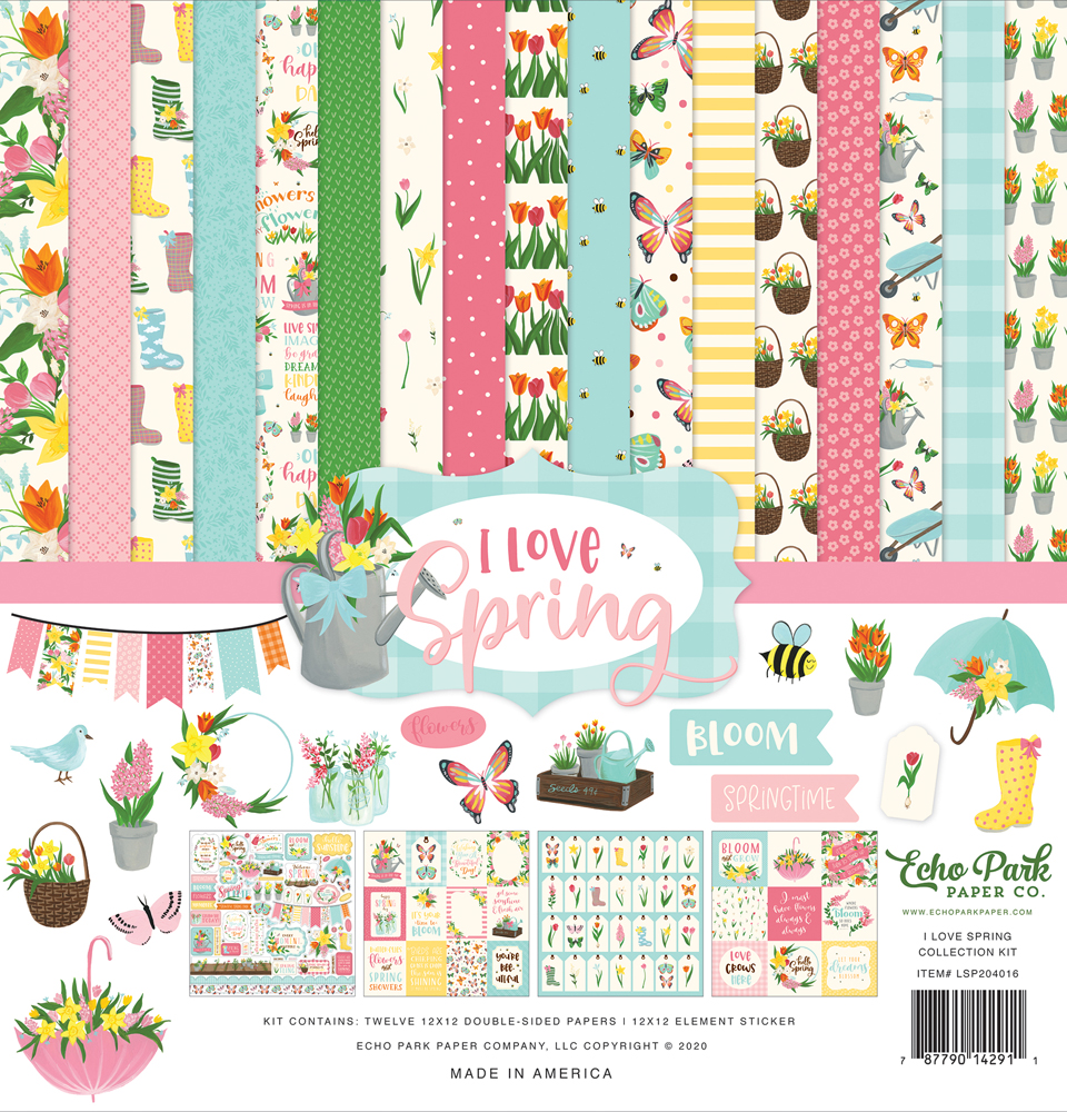 Echo Park Collection Kit 12\"x12\" - I Love Spring