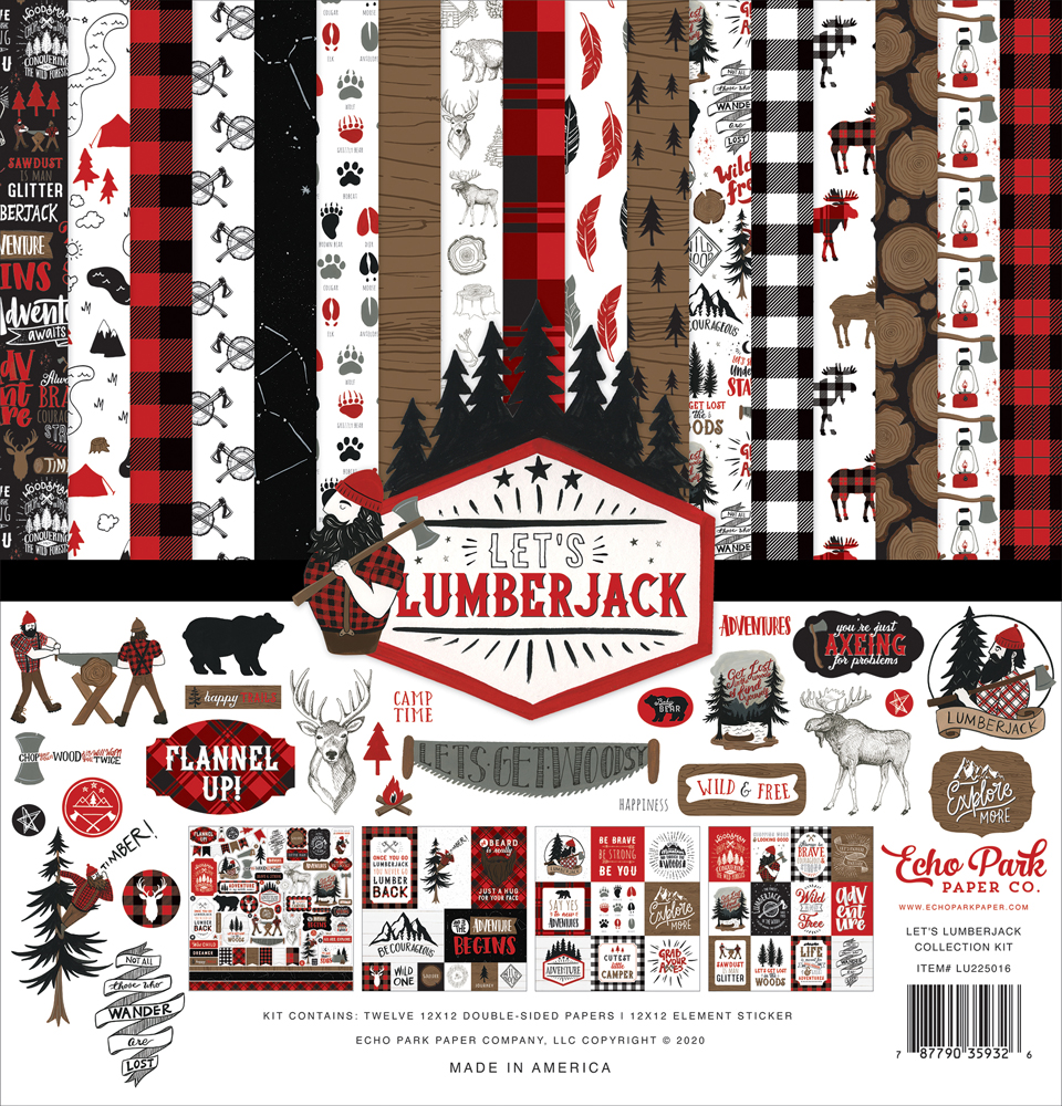 Echo Park Collection Kit 12\"x12\" - Let\'s Lumberjack