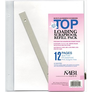 MBI Top Loading Scrapbook Refill Pack 8.5\" x 11\" (6)