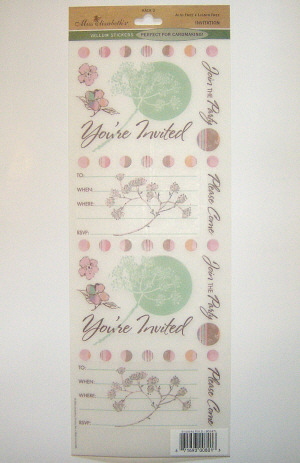 Miss Elizabeth\'s Vellum Stickers - Invitation