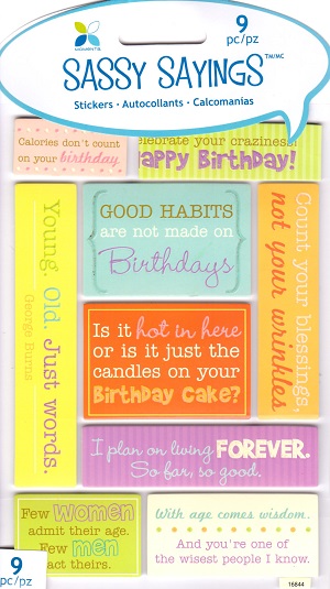Momenta Sassy Sayings Stickers - Birthday