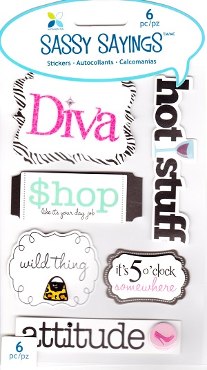Momenta Sassy Sayings Stickers - 3D Diva