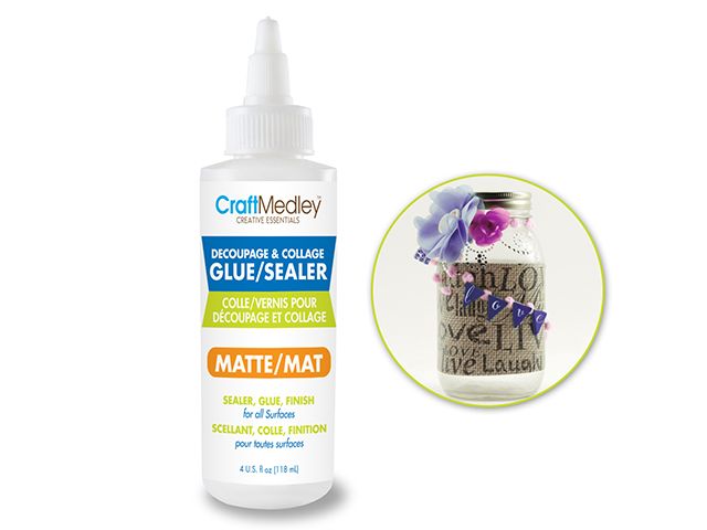 Craft Medley Glue: All-In-One Glue/Sealer/Finish 4oz - Matte