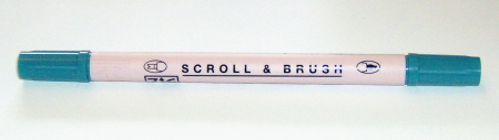 Zig Scroll & Brush Marker - Teal