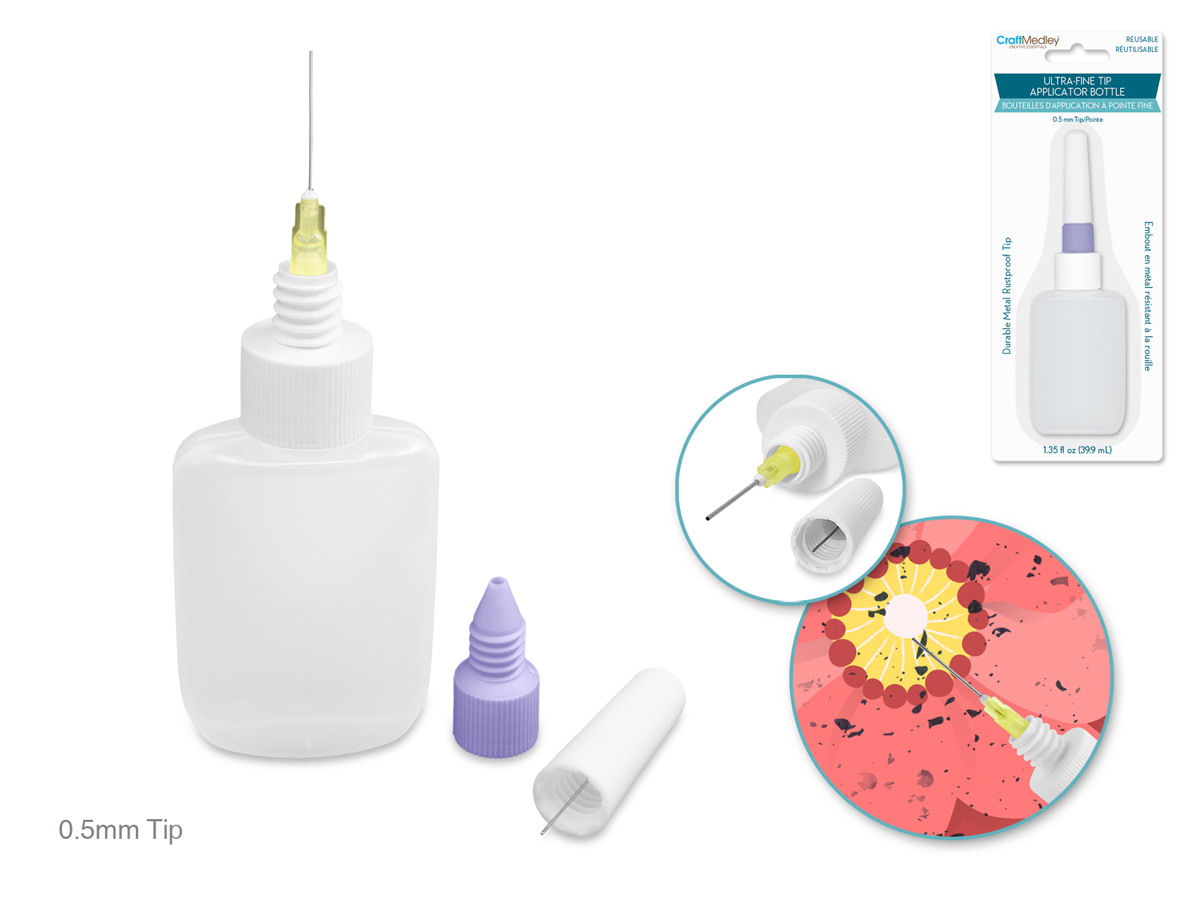 Craft Medley Ultra Fine Tip Applicator Bottle 39.9ml 1.35oz with