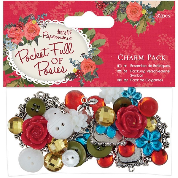Papermania Pocket Full Of Posies Charm Pack 32/Pkg