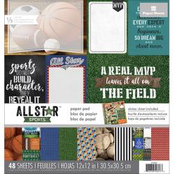 Paper House Paper Pad 12"X12" 48/Pkg All Star Sports