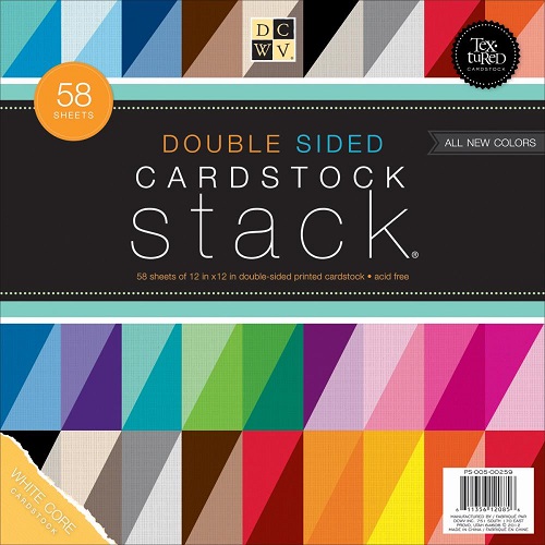 DCWV Cardstock Stack Textured Double-Sided 12\" x 12\" - 58 sheets
