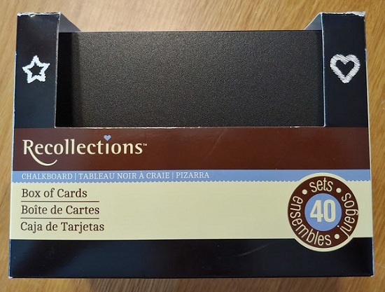 Recollections Chalkboard Box of Cards W/Envelopes 40/Box 4.25\"x