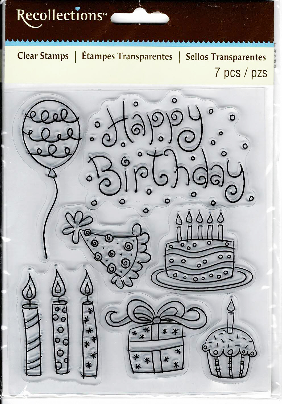 Recollections Clear Stamps 4.75\" x 5.5\" - Doodle Birthday