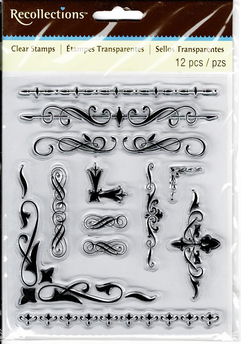 Recollections Clear Stamps 4.75\" x 5.5\" - Flourishy