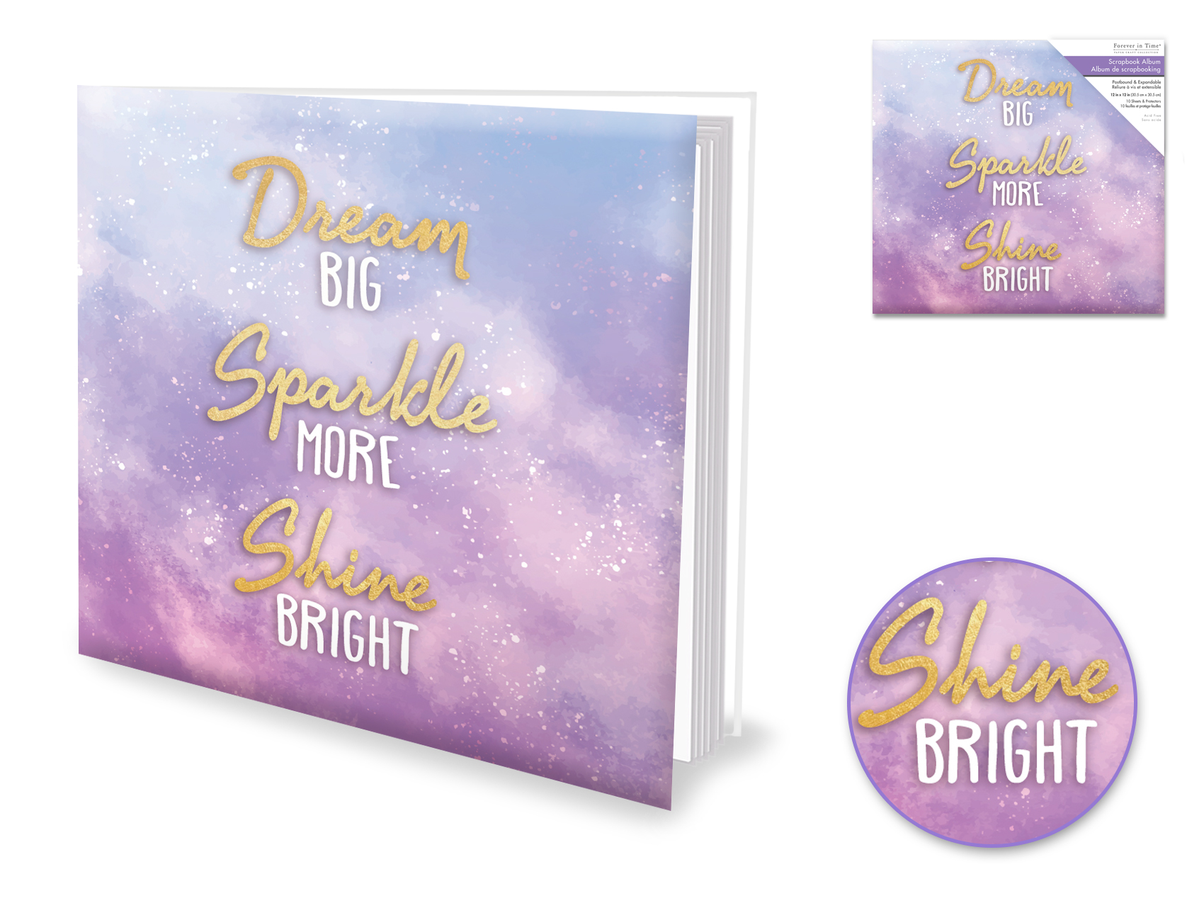 Forever in Time Scrapbook Album 12\"x12\" - Dream Big