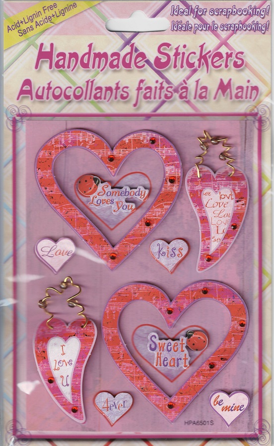 Handmade 3D Stickers - Somebody Loves You