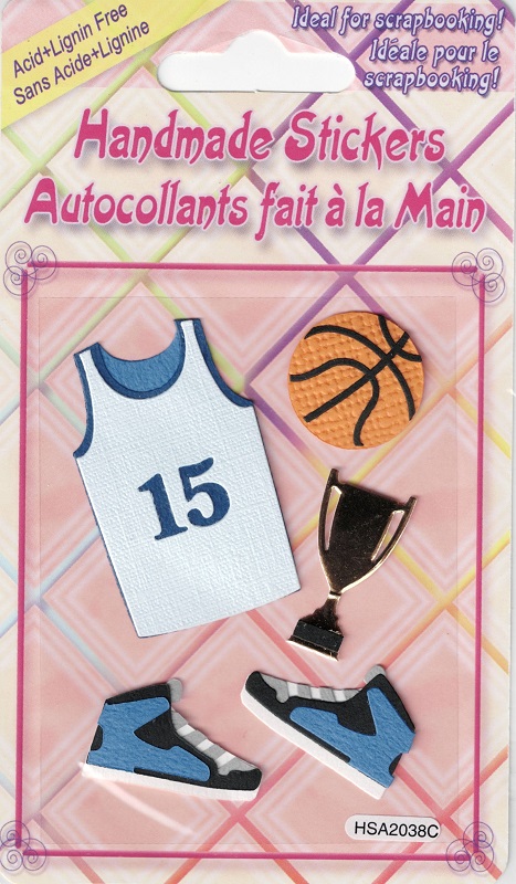 Handmade Stickers - Small - Sports - Basketball